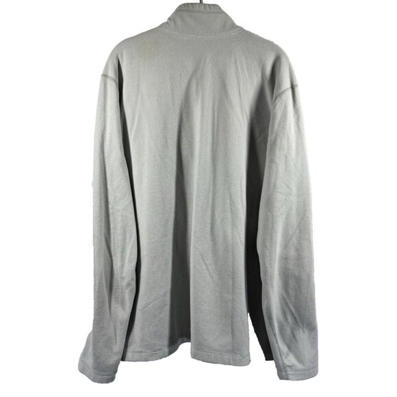 Eddie Bauer Men's Fleece Sweater XL 1/4 Zip Green Pocket Pullover Long Sleeve - Picture 3 of 10